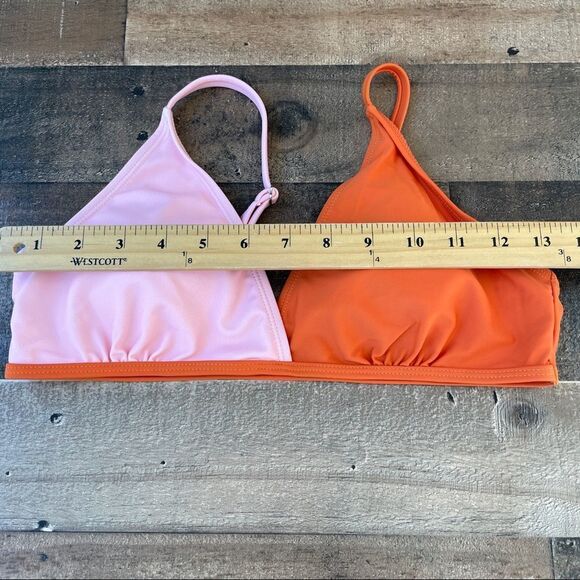 SHEIN Girls Color Block Bikini Swimsuit Removable Pads Size 160/ US 13/14 - Picture 8 of 14